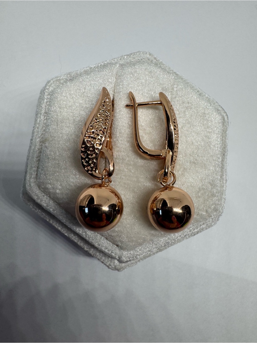 Vintage 14K 585 Rolled Rose Gold Earrings | Not Solid Gold